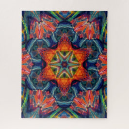 Puzzle Patrón psicodélico colorido de Kaleidoscope