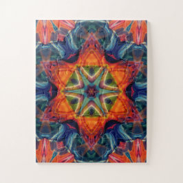 Puzzle Patrón psicodélico colorido de Kaleidoscope
