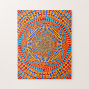 Puzzle Patrón radial hipnótico