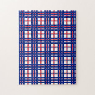Puzzle Patrón revestido rojo azul blanco