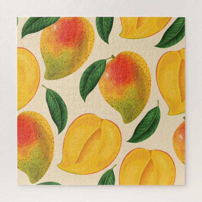 Puzzle Patrón sin foco de fruta de mango (Vertical)