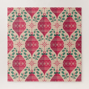 Puzzle Patrón sin inconvenientes de Navidades de estilo v