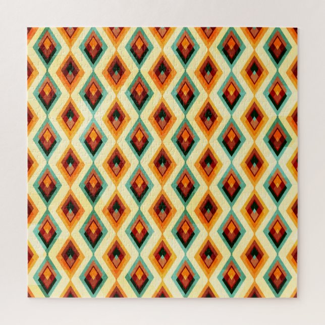 Puzzle Patrón sin soldadura de rastrillo de diamantes de  (Vertical)