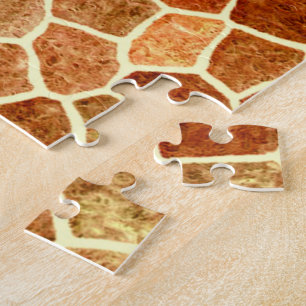 Puzzle Patrón Terrazo de tramos cobardes de color marrón