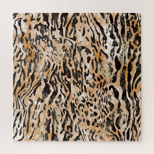 Puzzle Patrón textil del medidor de leopardo colorido (Vertical)