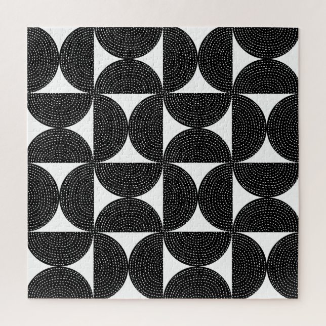 Puzzle Patrón transparente del estilo abstracto negro de  (Vertical)