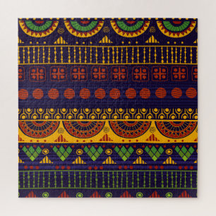 Puzzle Patrón tribal, versátil para diversos usos.
