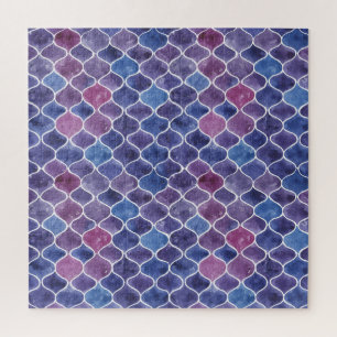 Puzzle Patrón violento de color de agua sin foco