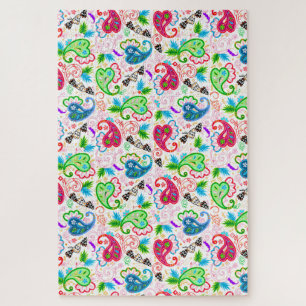 Puzzle Patrones de flores decorativas coloridas lindas