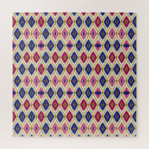 Puzzle Patrones geométricos: Ilustra textil tradicional