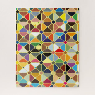 Puzzle Patrones geométricos multicolores con formas octóg