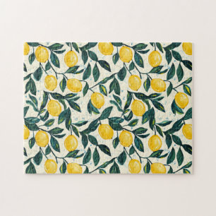 Puzzle Patterado de limón amarillo pálido