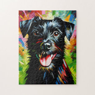 Puzzle Patterdale Terrier Perro Impresión Acrílica Amante