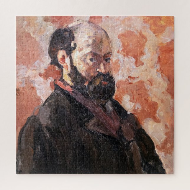 Puzzle Paul Cezanne - autorretrato de fondo rosa (Vertical)