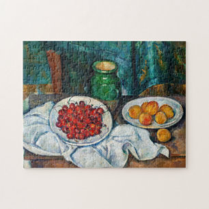 Puzzle Paul Cezanne - Bodegón con cerezas y melocotones