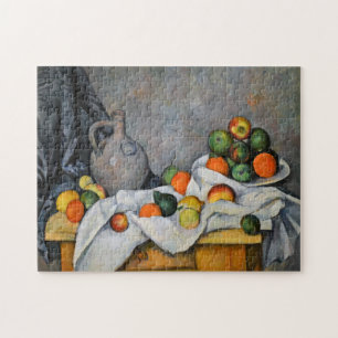 Puzzle Paul Cezanne - Cortina, Jarra y Frutero