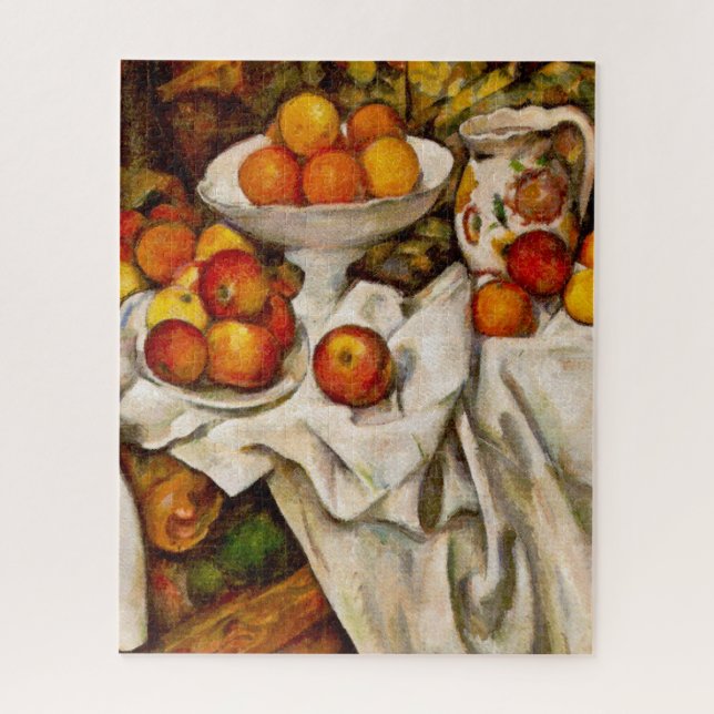 Puzzle Paul Cézanne - Impresionista de manzanas y Naranja (Vertical)