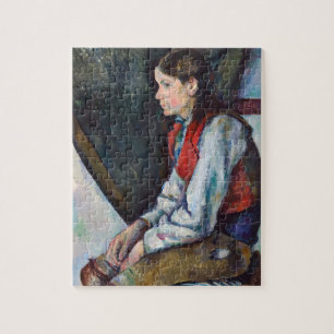 Puzzle Paul Cezanne - Niño con Chaleco Rojo