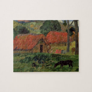 Puzzle Paul Gauguin el las tres chozas, Tahití, 1891-9