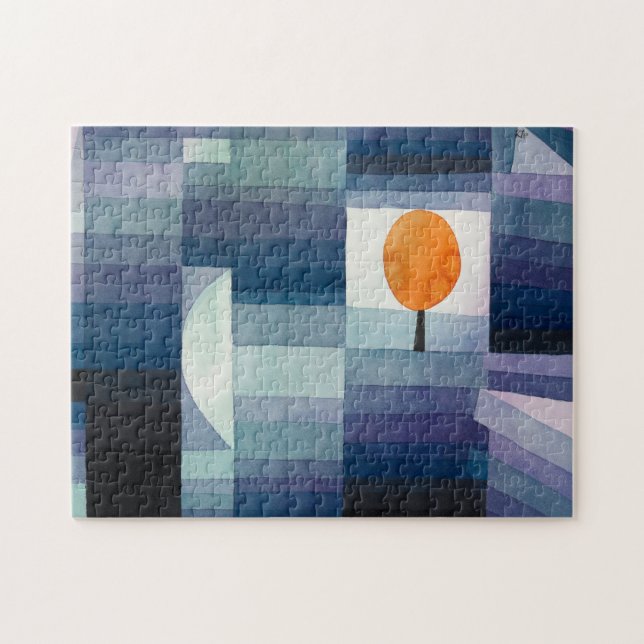 Puzzle Paul Klee Heraldo de Otoño Azul Moderno Abstracto (Horizontal)
