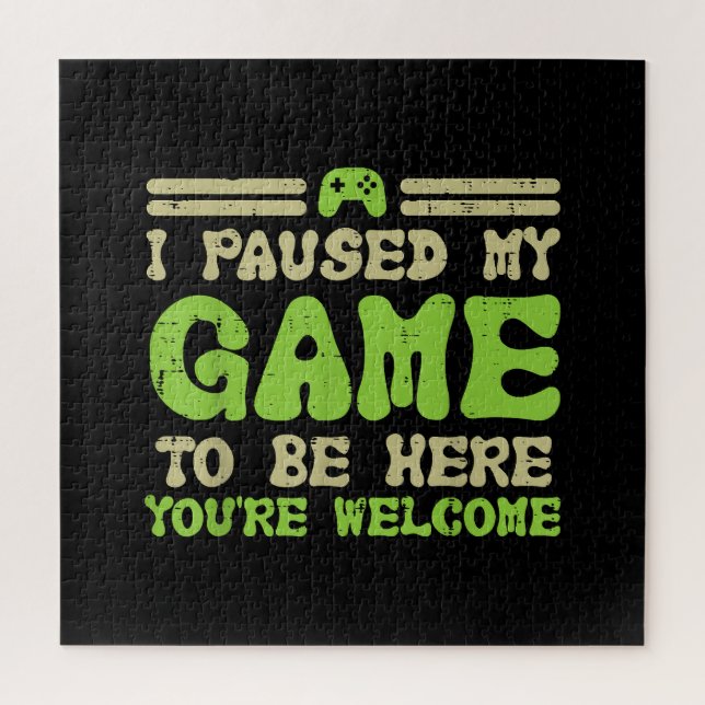 Puzzle Pausa Mi Juego Para Estar Aquí Un Gracioso Video G (Vertical)