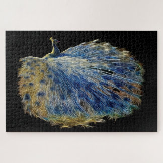 Puzzle Pavo real blanco