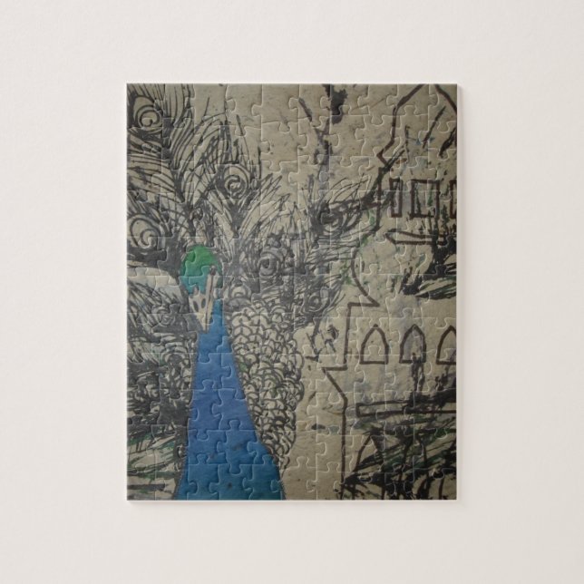 Puzzle Pavo real en la India (Vertical)