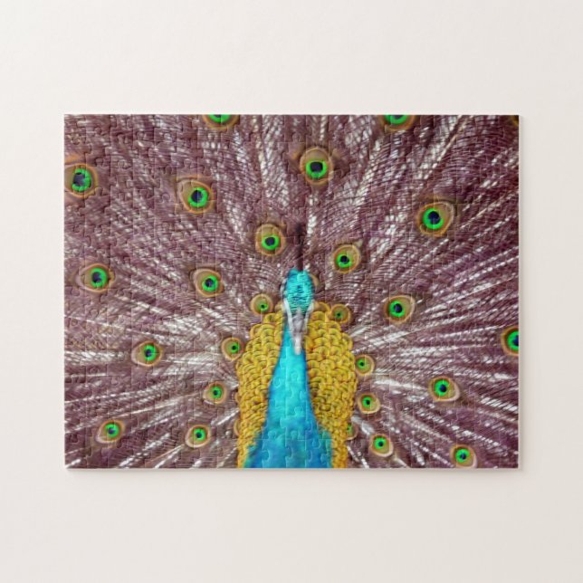 Puzzle pavo real orgulloso (Horizontal)