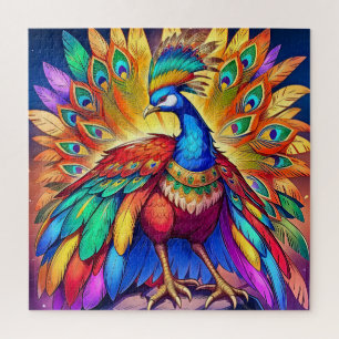 Puzzle Pavo Real Vibrante