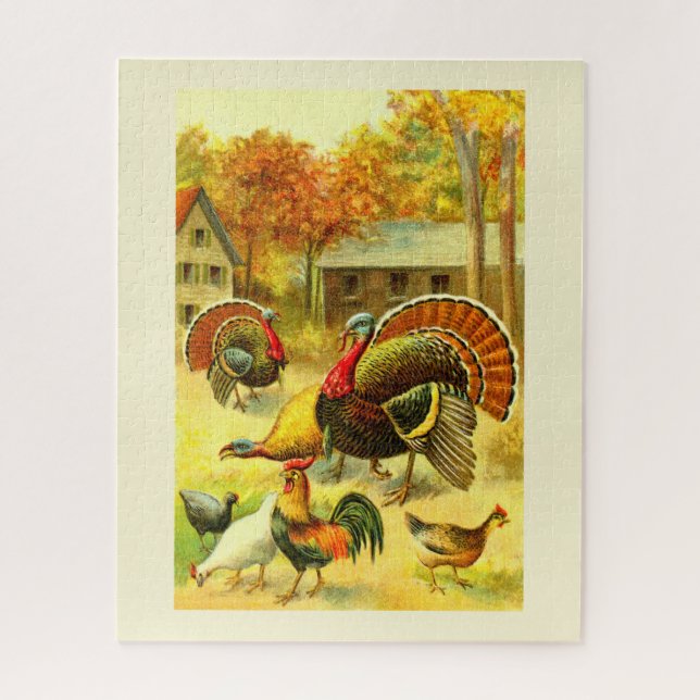 Puzzle Pavos y pollos (Vertical)