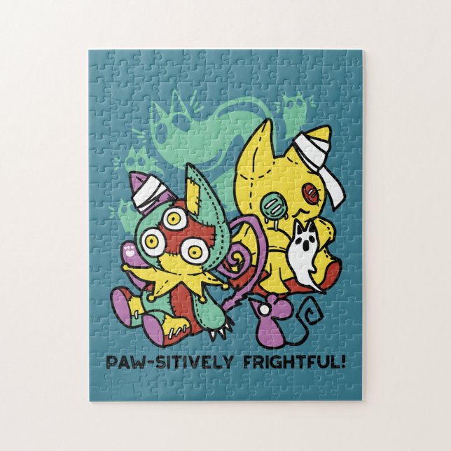 Puzzle Paw-sitivamente Espantoso | Gatos Monstruosos de H (Vertical)