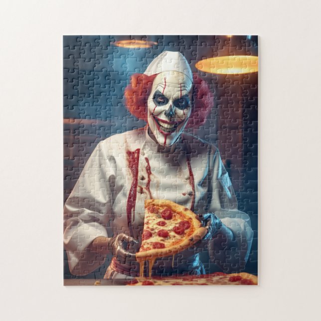 Puzzle Payaso de la Chef Malvado Fundición Pizza Scary Sk (Vertical)