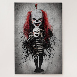 Puzzle Payaso Malvado Con Cabeza De Payaso Aterrorífico