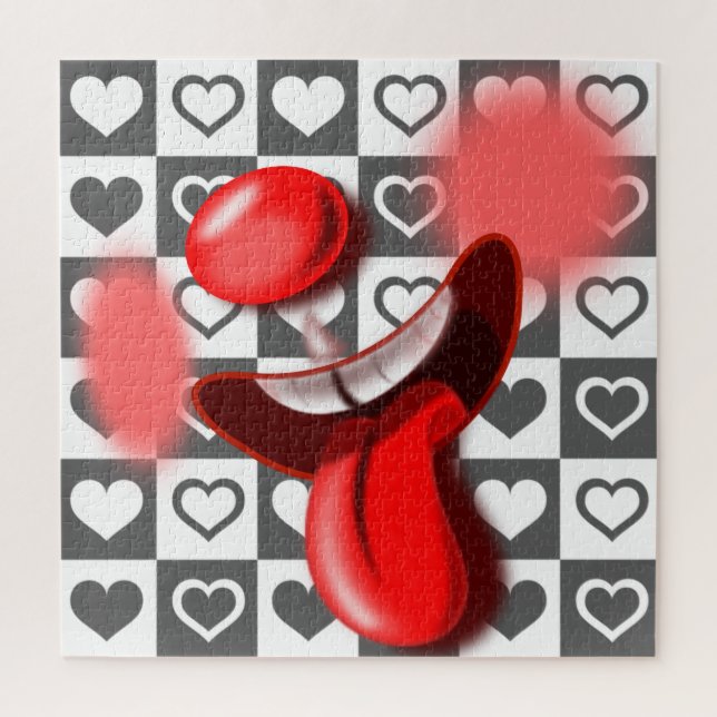 Puzzle Payaso y corazón locos (Vertical)