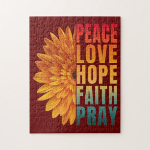 Puzzle paz amor esperanza fe reza