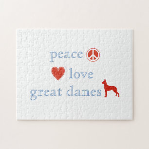 Puzzle Paz amor grandes daneses