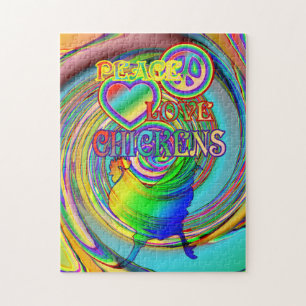 Puzzle Paz, amor y pollos