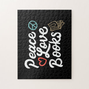 Puzzle Peace Love Books Geeky & Cute Leading