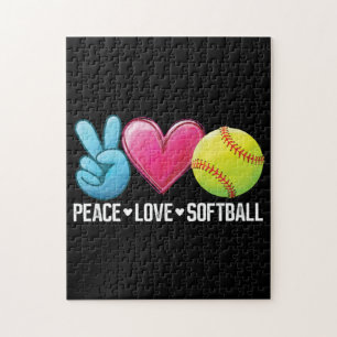 Puzzle Peace Love Sofball