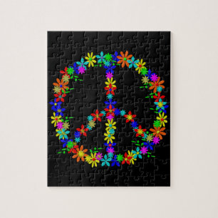 Puzzle Peace símbolo Flower Power