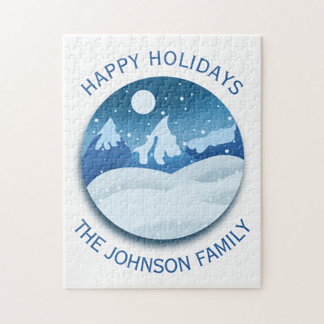 Puzzle Peaceful Frosted Landscape Custom (Vertical)
