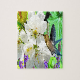 Puzzle Peach Blossom Hummingbird