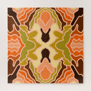 Puzzle Peach Fuzz Boho Shabby Chic Geometric Resumen Art
