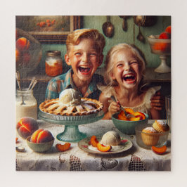 Puzzle Peach Pie 1950s Retro Kitchen Scene
