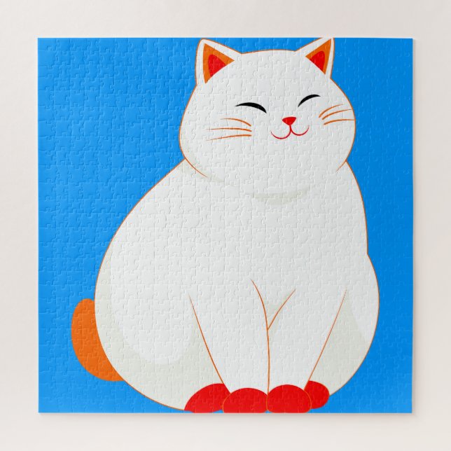 Puzzle Peaches, el Gato Sonriente (Vertical)