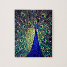 Puzzle Peacock azul cobalto