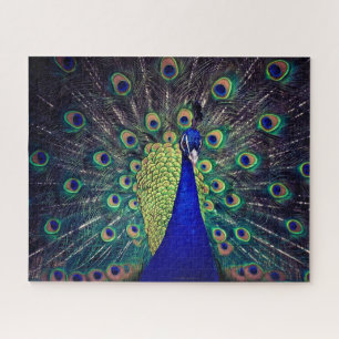 Puzzle Peacock azul cobalto