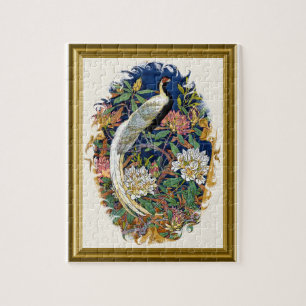 Puzzle Peacock plateado