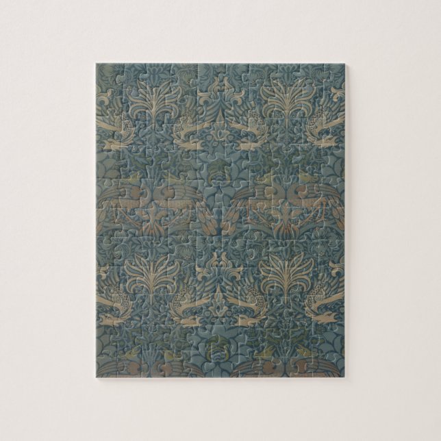 Puzzle Peacock y Dragón de William Morris (Vertical)