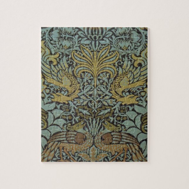 Puzzle Peacock y Dragón (por William Morris) (Vertical)
